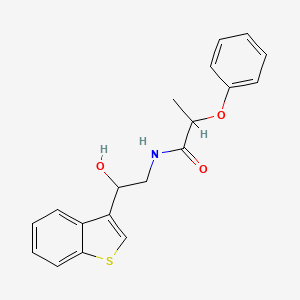 molecular formula C19H19NO3S B2435747 N-[2-(1-benzothiophen-3-yl)-2-hydroxyethyl]-2-phenoxypropanamide CAS No. 2034256-67-0