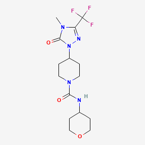 4-(4-methyl-5-oxo-3-(trifluoromethyl)-4,5-dihydro-1H-1,2,4-triazol-1-yl)-N-(tetrahydro-2H-pyran-4-yl)piperidine-1-carboxamide