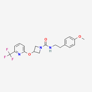 N-(4-methoxyphenethyl)-3-((6-(trifluoromethyl)pyridin-2-yl)oxy)azetidine-1-carboxamide