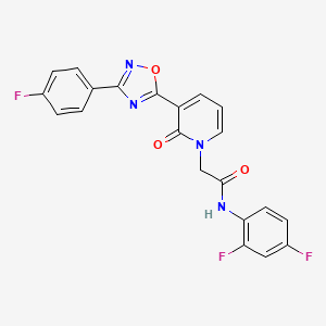 N-(2,4-difluorophenyl)-2-(3-(3-(4-fluorophenyl)-1,2,4-oxadiazol-5-yl)-2-oxopyridin-1(2H)-yl)acetamide