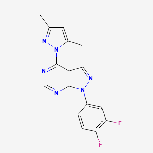 1-(3,4-difluorophenyl)-4-(3,5-dimethyl-1H-pyrazol-1-yl)-1H-pyrazolo[3,4-d]pyrimidine