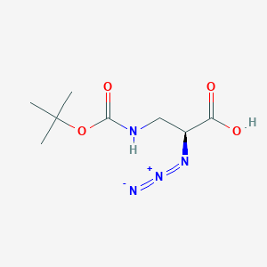 molecular formula C8H14N4O4 B2435779 N3-L-Dap(Boc)-OH 