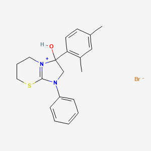 3-(2,4-dimethylphenyl)-3-hydroxy-1-phenyl-3,5,6,7-tetrahydro-2H-imidazo[2,1-b][1,3]thiazin-1-ium bromide