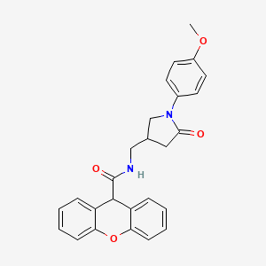 molecular formula C26H24N2O4 B2435810 N-((1-(4-methoxyphenyl)-5-oxopyrrolidin-3-yl)methyl)-9H-xanthene-9-carboxamide CAS No. 954681-06-2