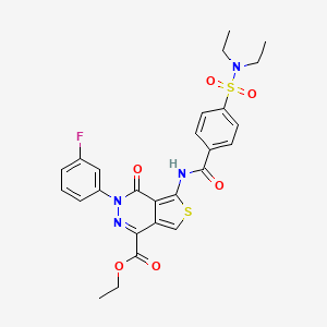 ethyl 5-(4-(N,N-diethylsulfamoyl)benzamido)-3-(3-fluorophenyl)-4-oxo-3,4-dihydrothieno[3,4-d]pyridazine-1-carboxylate
