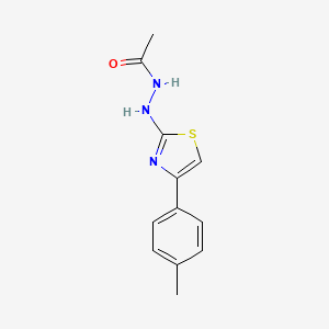 molecular formula C12H13N3OS B2435824 N'-[4-(4-methylphenyl)-1,3-thiazol-2-yl]acetohydrazide CAS No. 4872-74-6