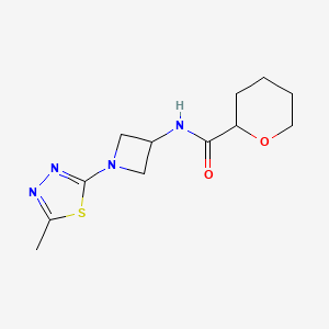N-[1-(5-Methyl-1,3,4-thiadiazol-2-yl)azetidin-3-yl]oxane-2-carboxamide