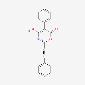 4-Hydroxy-5-phenyl-2-(phenylethynyl)-6H-1,3-oxazin-6-one