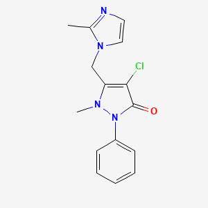 4-Chloro-2-methyl-3-((2-methylimidazolyl)methyl)-1-phenyl-3-pyrazolin-5-one