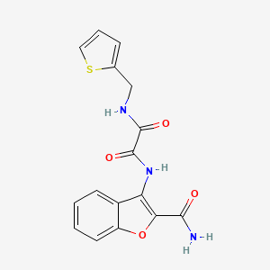 N1-(2-carbamoylbenzofuran-3-yl)-N2-(thiophen-2-ylmethyl)oxalamide