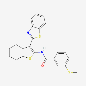 molecular formula C23H20N2OS3 B2435853 N-(3-(benzo[d]thiazol-2-yl)-4,5,6,7-tetrahydrobenzo[b]thiophen-2-yl)-3-(methylthio)benzamide CAS No. 922636-09-7