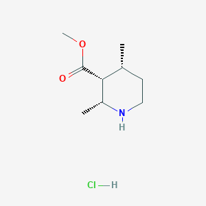 molecular formula C9H18ClNO2 B2435865 Methyl (2R,3R,4R)-2,4-dimethylpiperidine-3-carboxylate;hydrochloride CAS No. 2416218-58-9