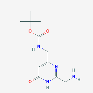 tert-butyl N-{[2-(aminomethyl)-6-hydroxypyrimidin-4-yl]methyl}carbamate