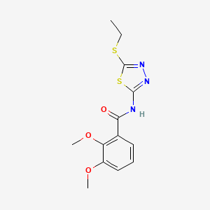 molecular formula C13H15N3O3S2 B2435876 N-[5-(ethylsulfanyl)-1,3,4-thiadiazol-2-yl]-2,3-dimethoxybenzamide CAS No. 391864-03-2