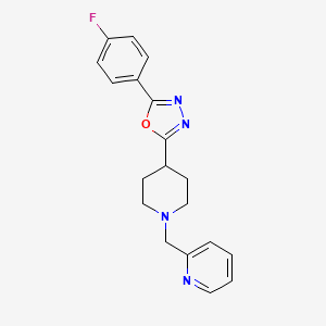 2-(4-Fluorophenyl)-5-(1-(pyridin-2-ylmethyl)piperidin-4-yl)-1,3,4-oxadiazole