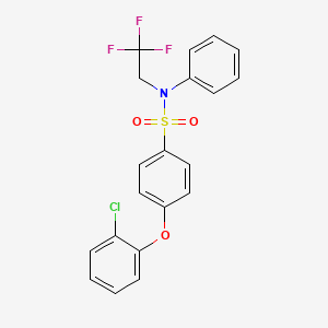 molecular formula C20H15ClF3NO3S B2435906 4-(2-chlorophenoxy)-N-phenyl-N-(2,2,2-trifluoroethyl)benzenesulfonamide CAS No. 690644-31-6
