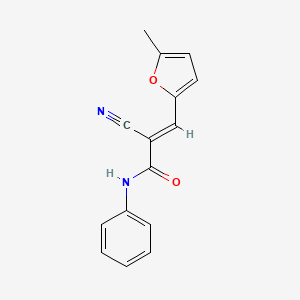molecular formula C15H12N2O2 B2435951 (2E)-2-cyano-3-(5-methylfuran-2-yl)-N-phenylprop-2-enamide CAS No. 327075-18-3