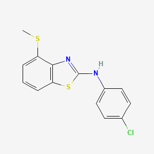 molecular formula C14H11ClN2S2 B2435952 N-(4-chlorophenyl)-4-(methylthio)benzo[d]thiazol-2-amine CAS No. 890958-53-9