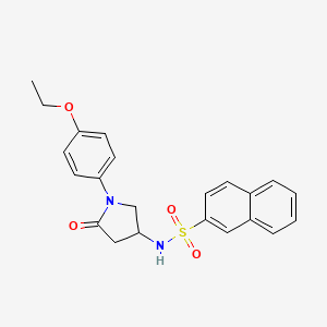molecular formula C22H22N2O4S B2435958 N-[1-(4-ethoxyphenyl)-5-oxopyrrolidin-3-yl]naphthalene-2-sulfonamide CAS No. 896312-32-6