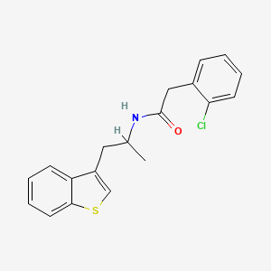 molecular formula C19H18ClNOS B2435969 N-[1-(1-benzothiophen-3-yl)propan-2-yl]-2-(2-chlorophenyl)acetamide CAS No. 2034316-93-1