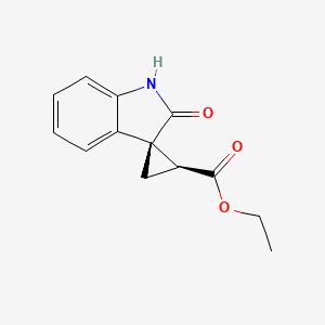 molecular formula C13H13NO3 B2435971 Racemic-(1R,2S)-Ethyl 2-Oxospiro[Cyclopropane-1,3-Indoline]-2-Carboxylate CAS No. 1341038-75-2