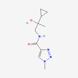 molecular formula C10H16N4O2 B2435979 N-(2-cyclopropyl-2-hydroxypropyl)-1-methyl-1H-1,2,3-triazole-4-carboxamide CAS No. 1798459-19-4