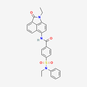 molecular formula C28H25N3O4S B2435985 N-(1-ethyl-2-oxo-1,2-dihydrobenzo[cd]indol-6-yl)-4-(N-ethyl-N-phenylsulfamoyl)benzamide CAS No. 864939-28-6