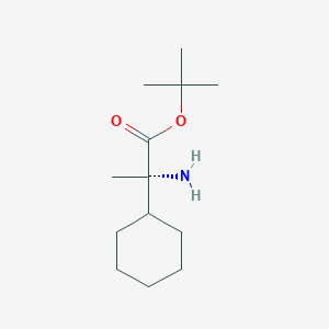 molecular formula C13H25NO2 B2436018 Tert-butyl (2S)-2-amino-2-cyclohexylpropanoate CAS No. 2248201-74-1