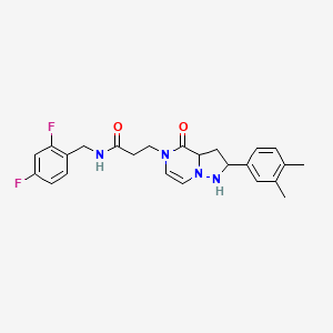molecular formula C24H22F2N4O2 B2436034 N-[(2,4-difluorophenyl)methyl]-3-[2-(3,4-dimethylphenyl)-4-oxo-4H,5H-pyrazolo[1,5-a]pyrazin-5-yl]propanamide CAS No. 1326916-70-4