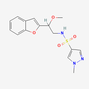 molecular formula C15H17N3O4S B2436035 N-(2-(benzofuran-2-yl)-2-methoxyethyl)-1-methyl-1H-pyrazole-4-sulfonamide CAS No. 2178773-83-4