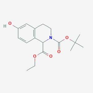 B2436043 2-tert-Butyl 1-ethyl 6-hydroxy-3,4-dihydroisoquinoline-1,2(1H)-dicarboxylate CAS No. 128073-49-4