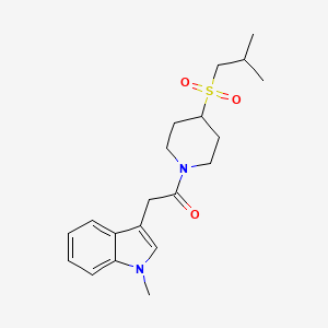 B2436051 1-(4-(isobutylsulfonyl)piperidin-1-yl)-2-(1-methyl-1H-indol-3-yl)ethanone CAS No. 1797893-88-9
