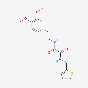 molecular formula C17H20N2O4S B2436073 N-[2-(3,4-dimethoxyphenyl)ethyl]-N'-(thiophen-2-ylmethyl)oxamide CAS No. 701940-55-8
