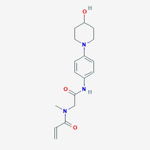 molecular formula C17H23N3O3 B2436096 N-({[4-(4-hydroxypiperidin-1-yl)phenyl]carbamoyl}methyl)-N-methylprop-2-enamide CAS No. 2361747-42-2