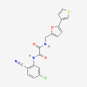 molecular formula C18H12ClN3O3S B2436099 N1-(5-chloro-2-cyanophenyl)-N2-((5-(thiophen-3-yl)furan-2-yl)methyl)oxalamide CAS No. 2034440-88-3