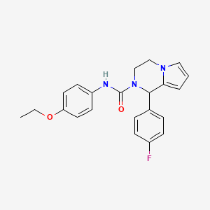 molecular formula C22H22FN3O2 B2436105 N-(4-ethoxyphenyl)-1-(4-fluorophenyl)-1H,2H,3H,4H-pyrrolo[1,2-a]pyrazine-2-carboxamide CAS No. 899959-85-4