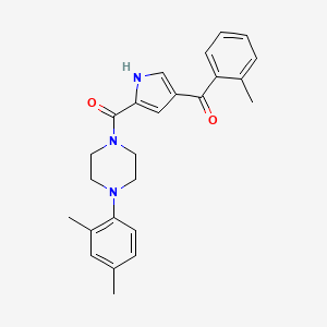 molecular formula C25H27N3O2 B2436129 [4-(2,4-dimethylphenyl)piperazino][4-(2-methylbenzoyl)-1H-pyrrol-2-yl]methanone CAS No. 478249-48-8