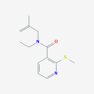 molecular formula C13H18N2OS B2436143 N-ethyl-N-(2-methylprop-2-en-1-yl)-2-(methylsulfanyl)pyridine-3-carboxamide CAS No. 1797235-69-8