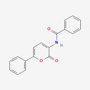 molecular formula C18H13NO3 B2436147 N-(2-Oxo-6-phenyl-2H-pyran-3-yl)benzamide CAS No. 21316-75-6