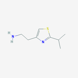 molecular formula C8H16Cl2N2S B2436185 2-[2-(Propan-2-yl)-1,3-thiazol-4-yl]ethan-1-amine CAS No. 202817-08-1
