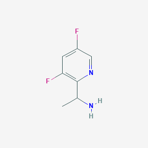 molecular formula C7H8F2N2 B2436242 1-(3,5-Difluoropyridin-2-yl)ethanamine CAS No. 915720-76-2