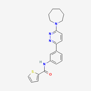 molecular formula C21H22N4OS B2436255 N-(3-(6-(azepan-1-yl)pyridazin-3-yl)phenyl)thiophene-2-carboxamide CAS No. 899745-79-0