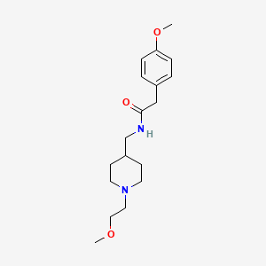 molecular formula C18H28N2O3 B2436256 N-((1-(2-methoxyethyl)piperidin-4-yl)methyl)-2-(4-methoxyphenyl)acetamide CAS No. 953990-21-1
