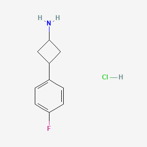 molecular formula C10H13ClFN B2436268 3-(4-Fluorophenyl)cyclobutan-1-amine hydrochloride CAS No. 1269152-30-8