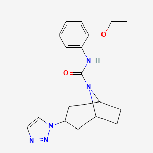 molecular formula C18H23N5O2 B2436296 N-(2-ethoxyphenyl)-3-(1H-1,2,3-triazol-1-yl)-8-azabicyclo[3.2.1]octane-8-carboxamide CAS No. 2320177-96-4