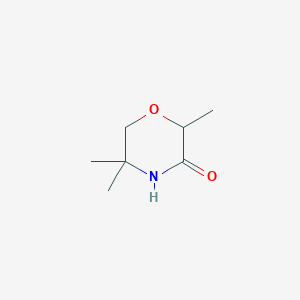 molecular formula C7H13NO2 B2436304 2,5,5-Trimethylmorpholin-3-one CAS No. 1011632-66-8