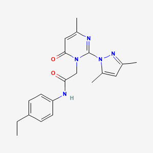 B2436353 2-[2-(3,5-dimethylpyrazol-1-yl)-4-methyl-6-oxopyrimidin-1-yl]-N-(4-ethylphenyl)acetamide CAS No. 1001798-08-8