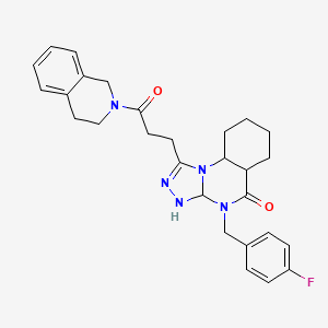4-[(4-fluorophenyl)methyl]-1-[3-oxo-3-(1,2,3,4-tetrahydroisoquinolin-2-yl)propyl]-4H,5H-[1,2,4]triazolo[4,3-a]quinazolin-5-one