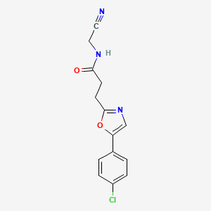 3-[5-(4-chlorophenyl)-1,3-oxazol-2-yl]-N-(cyanomethyl)propanamide