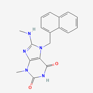 3-methyl-8-(methylamino)-7-(naphthalen-1-ylmethyl)-1H-purine-2,6(3H,7H)-dione